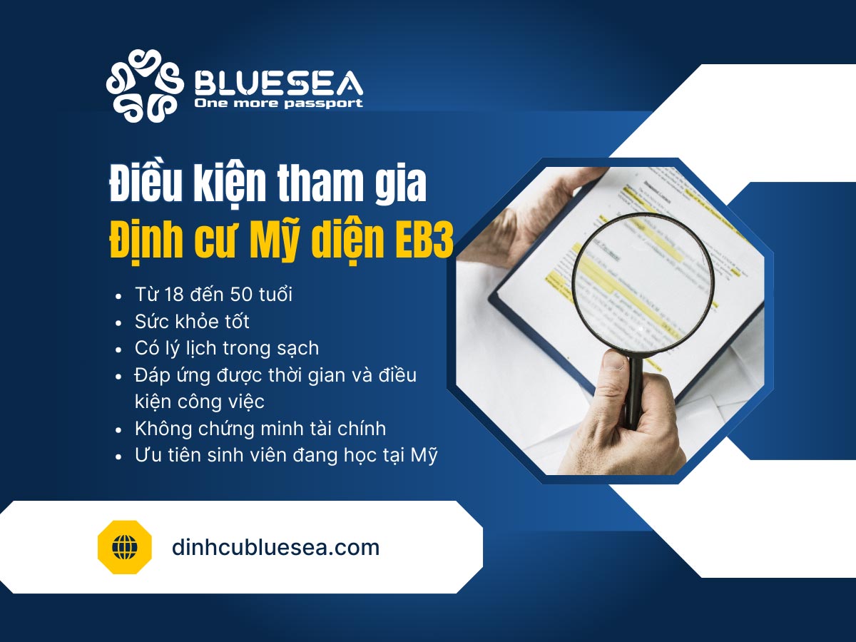 Điều kiện tham gia Định cư Mỹ diện EB3
